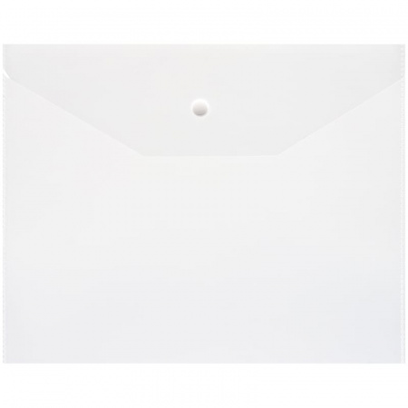 Папка-конверт на кнопке OfficeSpace А5 (190х240 мм), 120 мкм, прозрачная, 34458