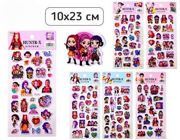 Наклейки декоративные K-POP, 10х23 см, 6 дизайнов, M-20803