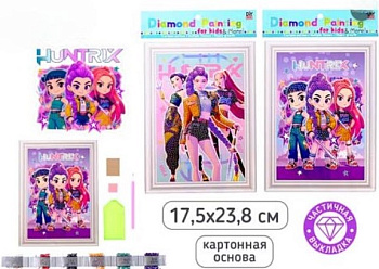 Алмазная мозаика K-POP, картонная основа 17.5х23.8 см, M-12421
